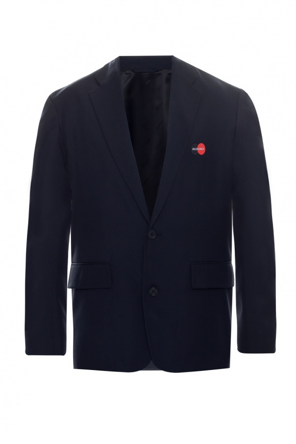 【関税込み】VETEMENTS 'Logo Embroidered' blazer VETEMENTS logo-embroidered Blazer | Black | FARFETCH